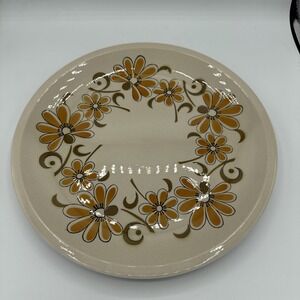 Mikasa Pastelle Orange Brown Flower Bon Bon  12" Serving Platter D6203 Japan Vtg